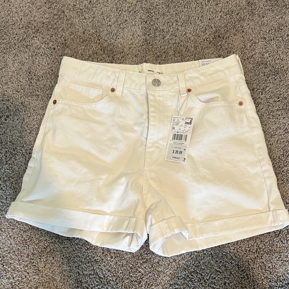 Mango White Shorts
